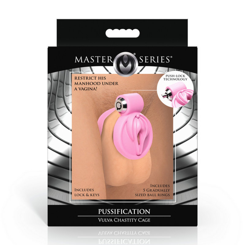 Pussificación - Jaula de Castidad Vulvar - Rosa