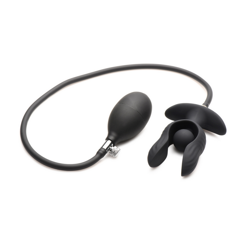 Perla Oscura - Plug Anal Vibrador Inflable con Control Remoto - Negro