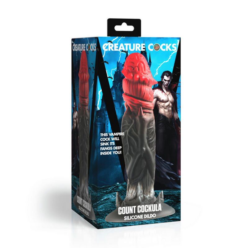 Count Cockula - Dildo de Silicona - Rojo/Negro