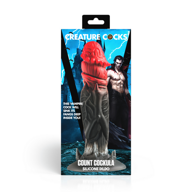 Count Cockula - Dildo de Silicona - Rojo/Negro