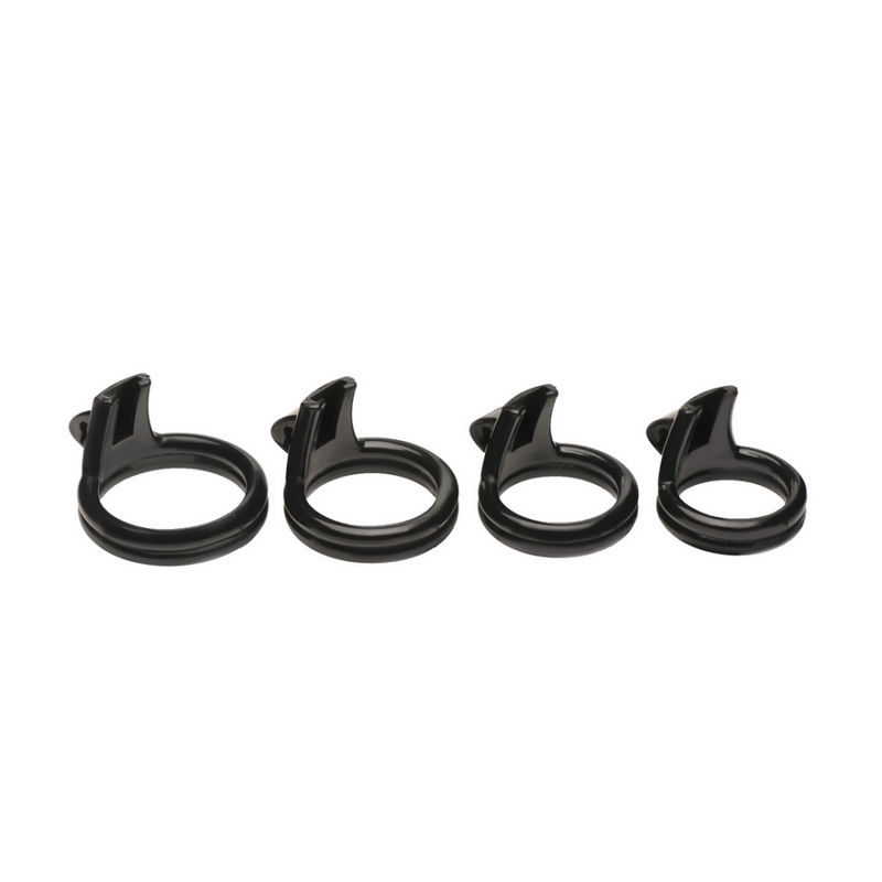 Hard Stop - Jaula de Castidad de Doble Anillo - Negra