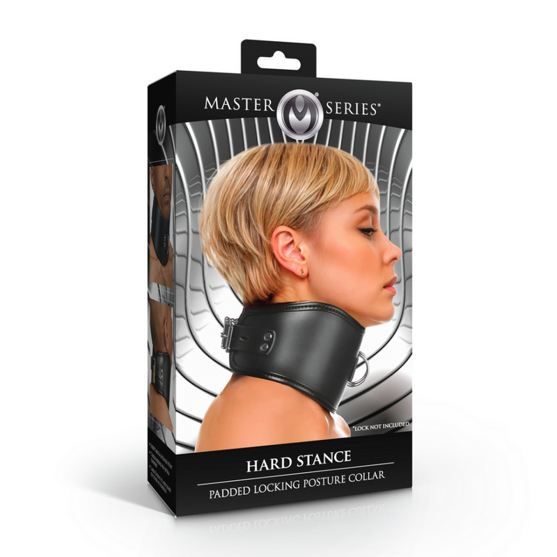 Hard Stance - Collar de postura acolchado con bloqueo - Negro