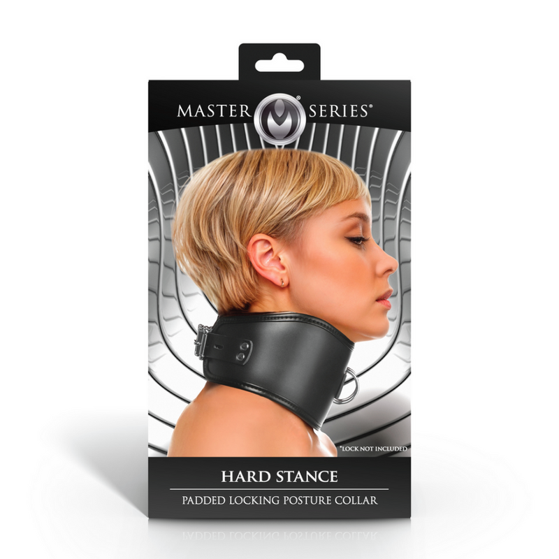 Hard Stance - Collar de postura acolchado con bloqueo - Negro