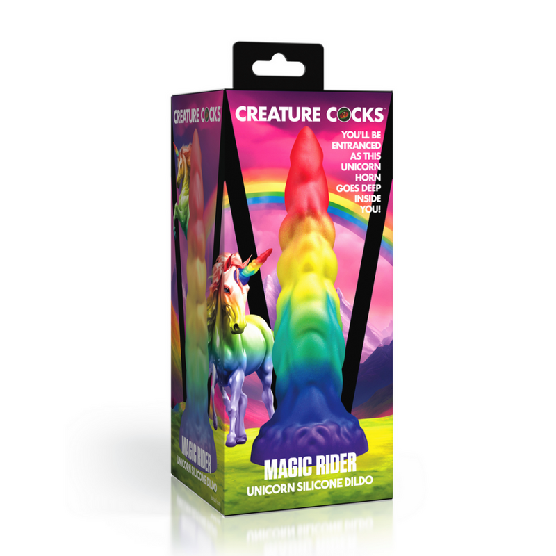 Magic Rider - Dildo de Silicona Unicornio - Arcoíris