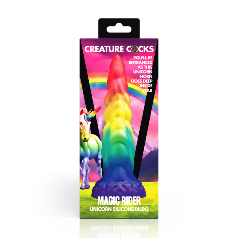 Magic Rider - Dildo de Silicona Unicornio - Arcoíris