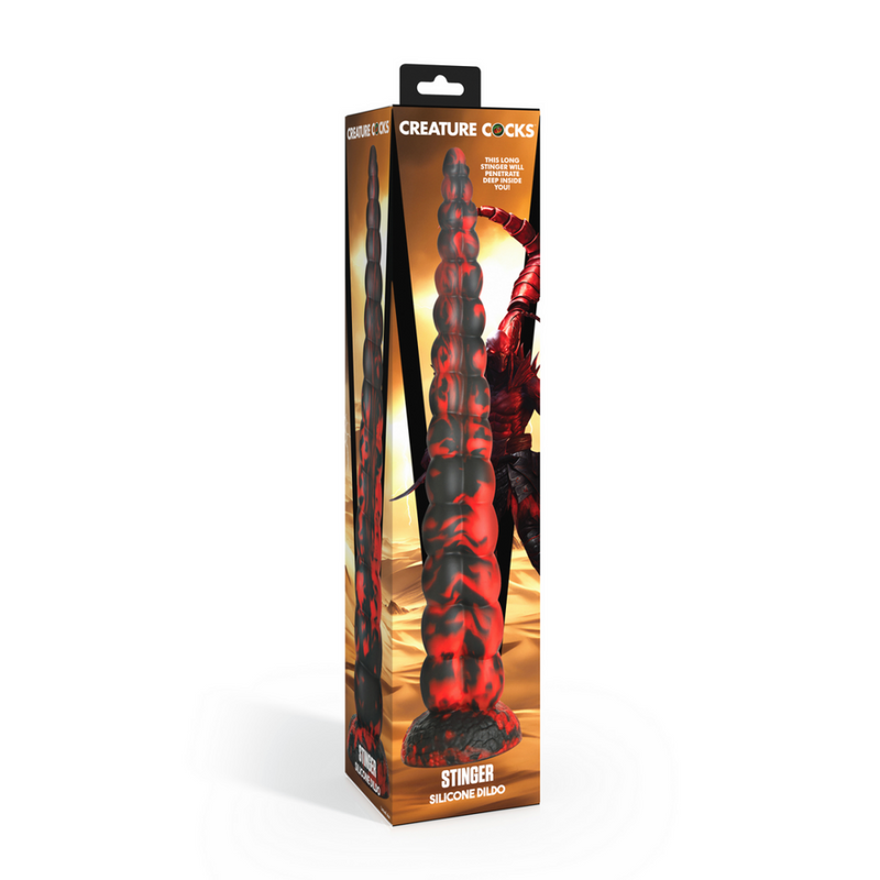 Stinger - Dildo de Silicona - Rojo/Negro