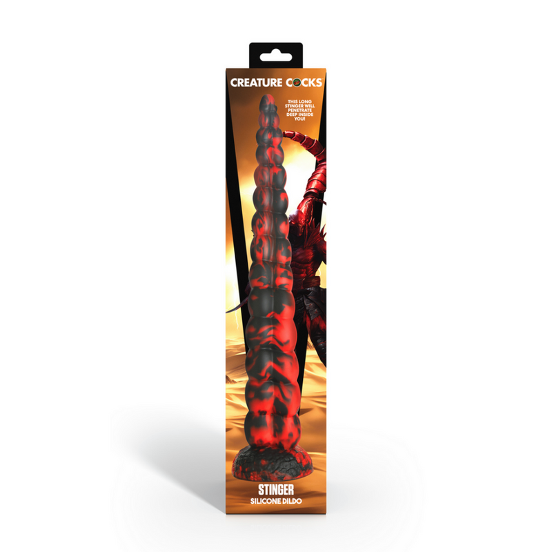 Stinger - Dildo de Silicona - Rojo/Negro