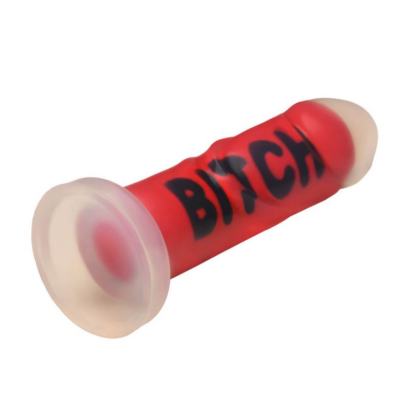 BITCH - Dildo de silicona - Rojo