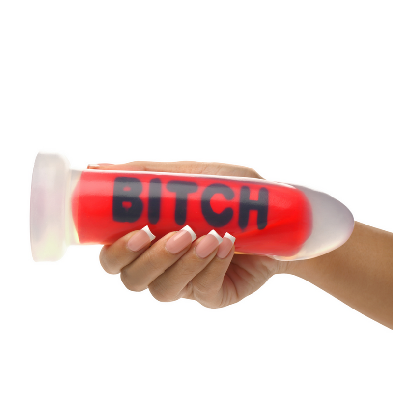BITCH - Dildo de silicona - Rojo