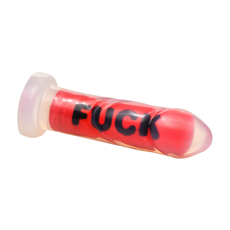 FUCK - Dildo de silicona - Rojo