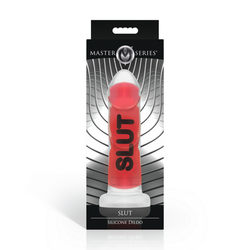 SLUT - Dildo de silicona - Rojo
