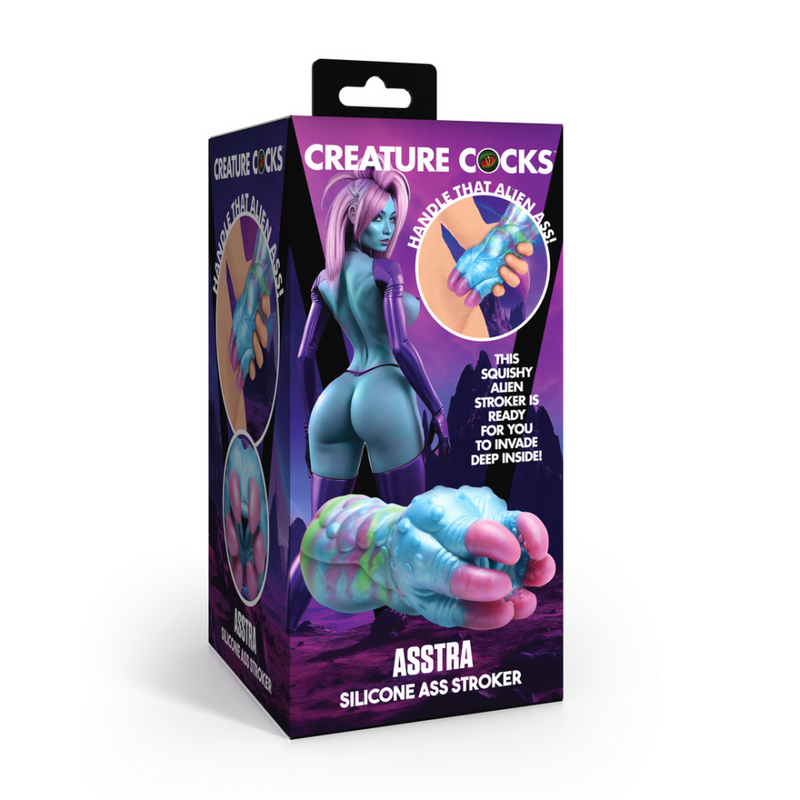 Asstra - Stroker en silicone pour fesses - Bleu/Violet