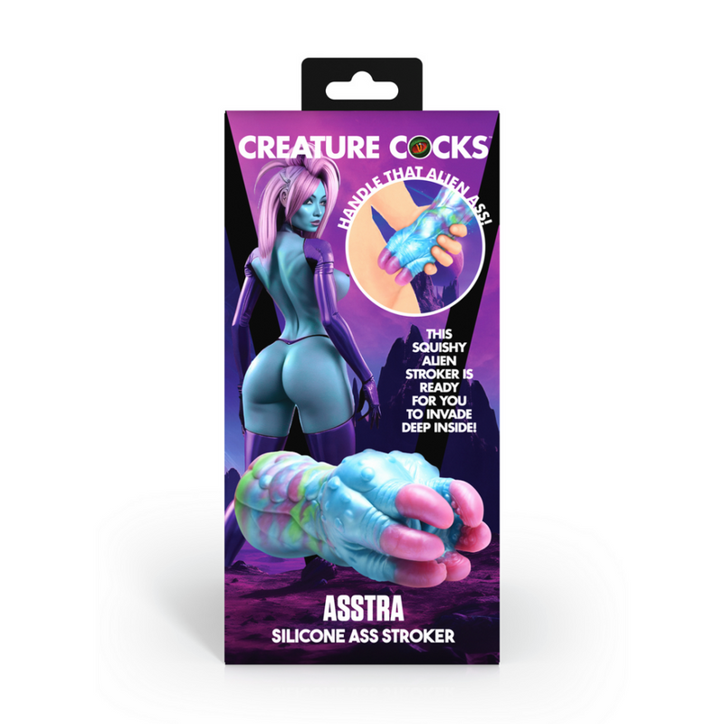 Asstra - Stroker en silicone pour fesses - Bleu/Violet