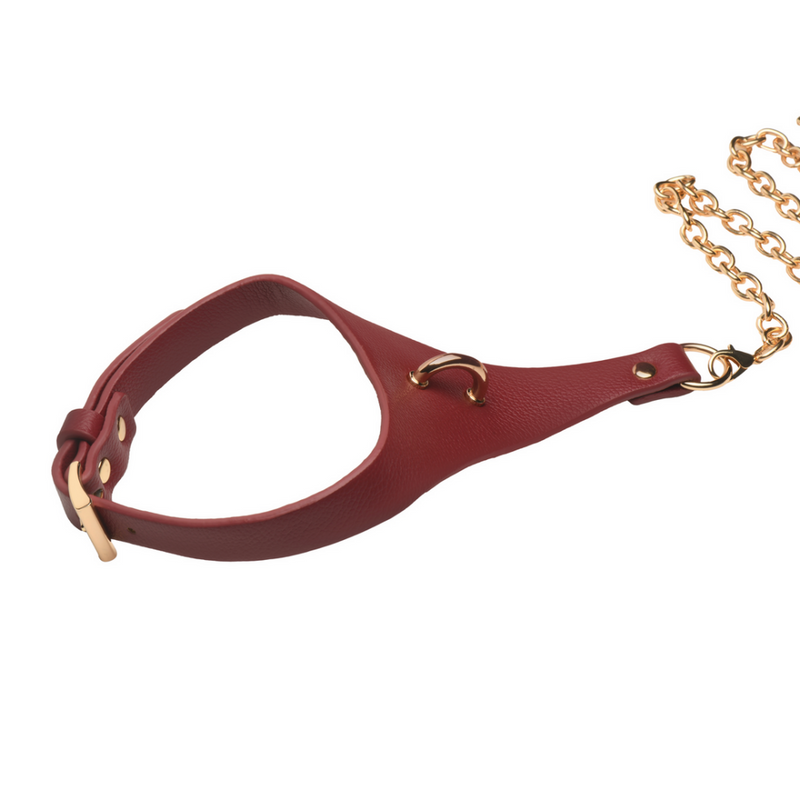 Captivate - Collar con Cadena Corporal - Rojo/Dorado