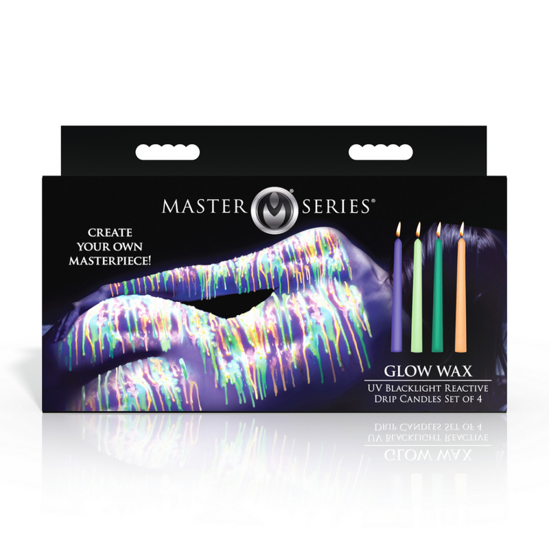 Velas Goteo Reactivas a la Luz UV - Set de 4 - Multicolor