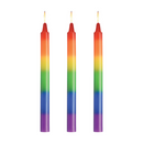 Bougies Pride - Ensemble de 3 bougies goutte à goutte - Arc-en-ciel