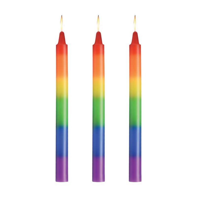 Pride Candles - Juego de 3 Velas Goteantes - Arcoíris