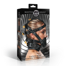 Harnais en cuir avec muselière - Noir