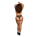 Zoé - Slip en dentelle élastique avec lacets au dos et détails dorés - Grande taille