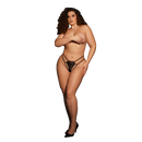 Faye - String en dentelle avec curseurs réglables et détails dorés - Grande taille