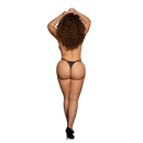 Faye - String en dentelle avec curseurs réglables et détails dorés - Grande taille