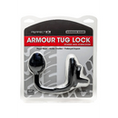 Armor Tug Lock - Cockring avec sangle pour testicules et plug anal - Moyen