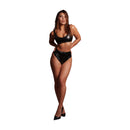 Vixen - Ensemble Crop Brillant - Taille Unique - Noir