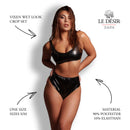 Vixen - Ensemble Crop Brillant - Taille Unique - Noir