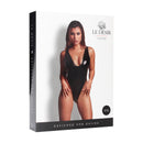 Vixen - Body en PVC effet mouillé à haute jambe extrême - Taille unique - Noir