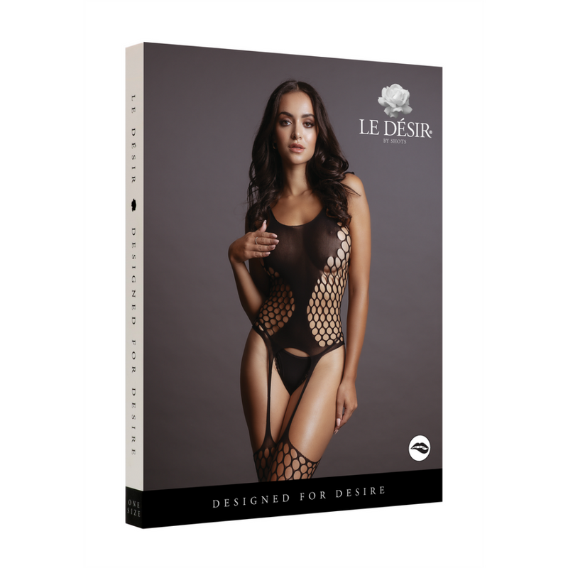 Bodystocking à bretelles en filet - Taille unique