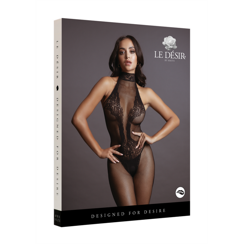 Bodystocking en résille et dentelle - Taille unique