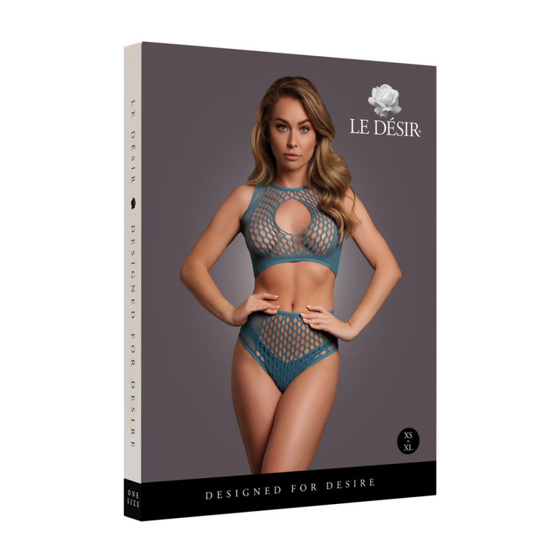 Ensemble de soutien-gorge à trou de serrure Duo Net - Taille unique