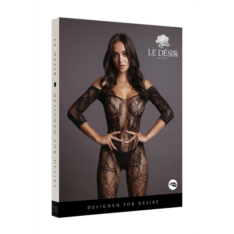 Bodystocking à manches en dentelle - Taille unique