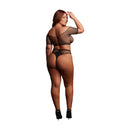 Melia - Open Work Set - Queen Size - Black