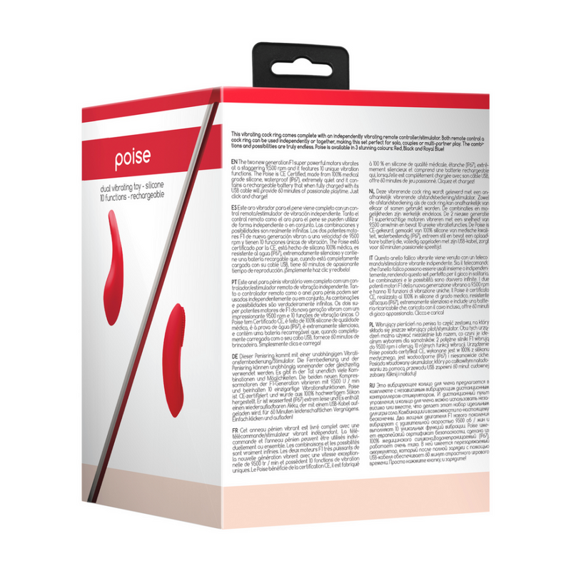 Jouet vibrant double - Poise - Rouge