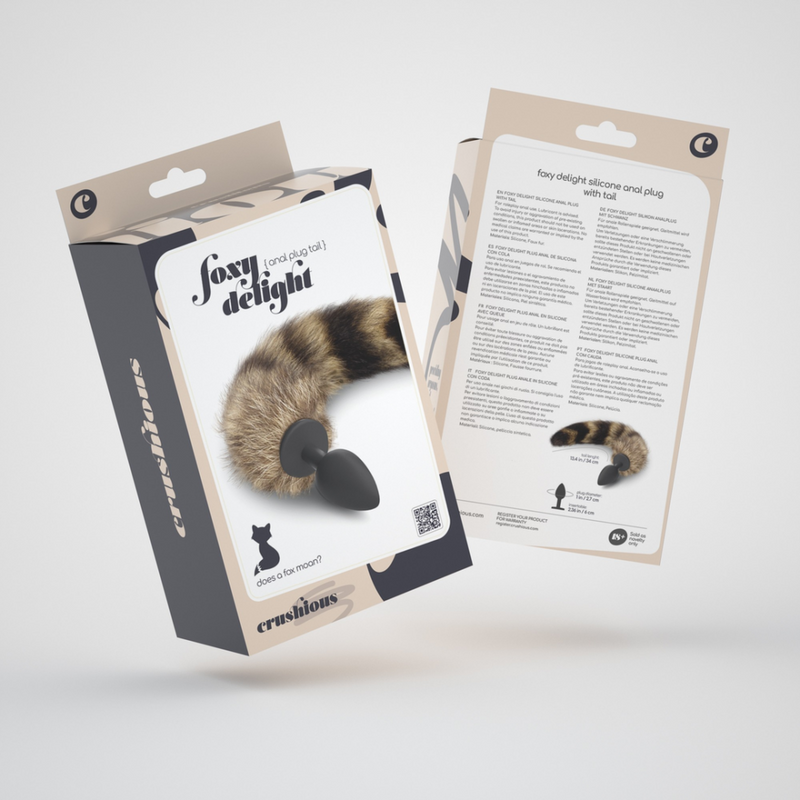 Foxy Delight - Plug Anal en Silicone avec Queue - Noir/Marron