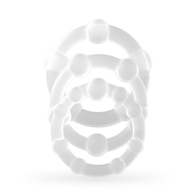 Ensemble de Cockrings Triple Perle - Transparent