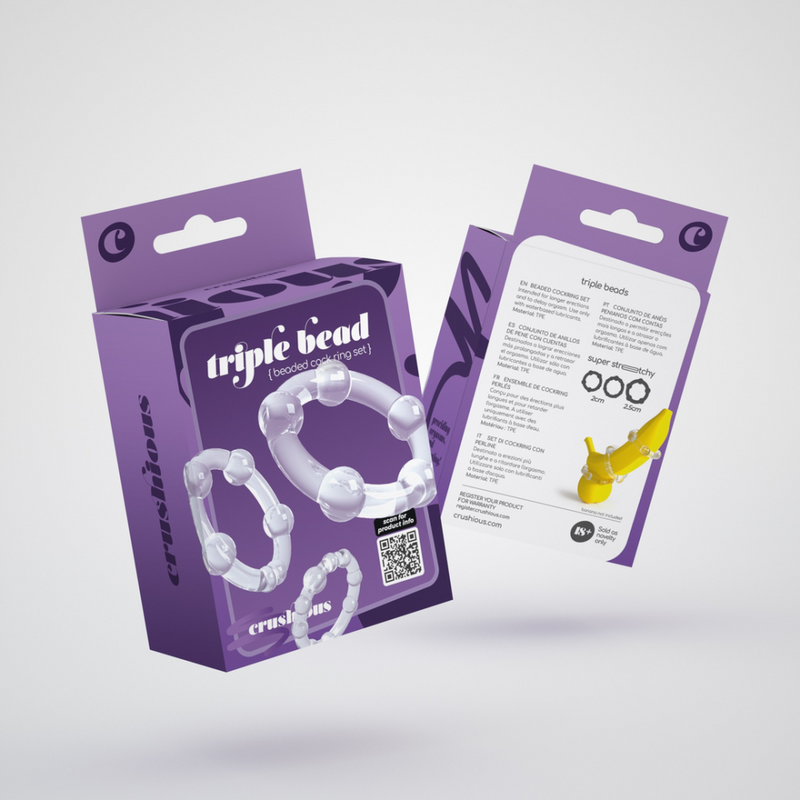 Ensemble de Cockrings Triple Perle - Transparent