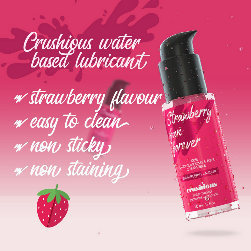 Lubrifiant à base d'eau - Saveur fraise - 1,7 oz fl / 50 ml