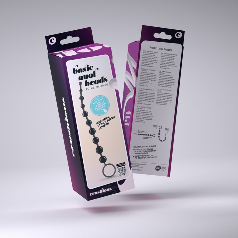 Perles Anales de Base - Chaîne de 10 Perles - Noir