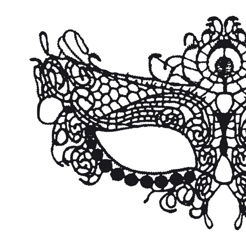 Mystica - Masque en Dentelle - Noir