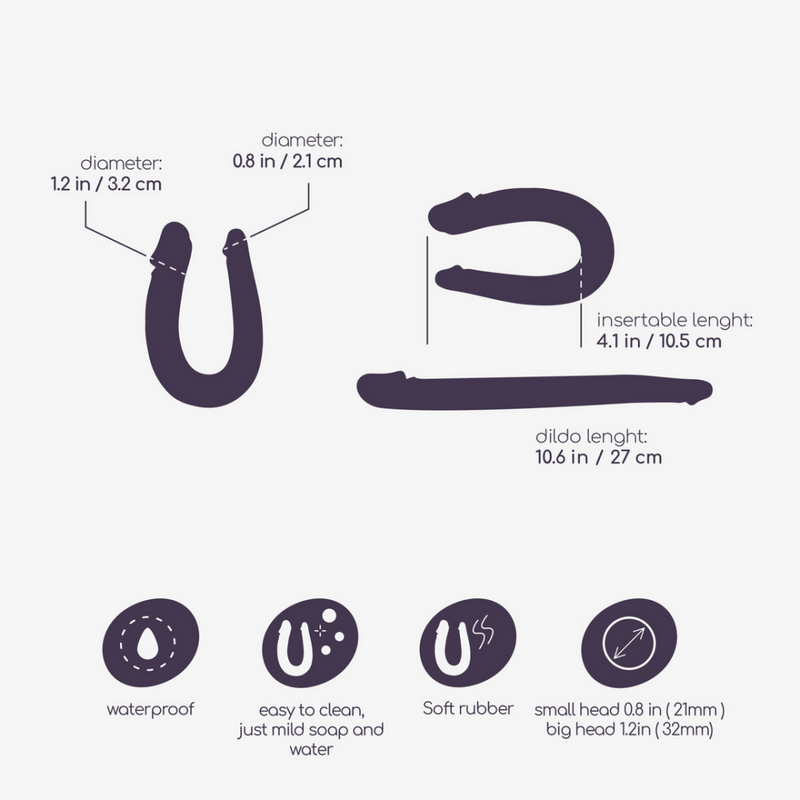 Double Trouble - Double Dildo - 10,6 / 27 cm - Violet