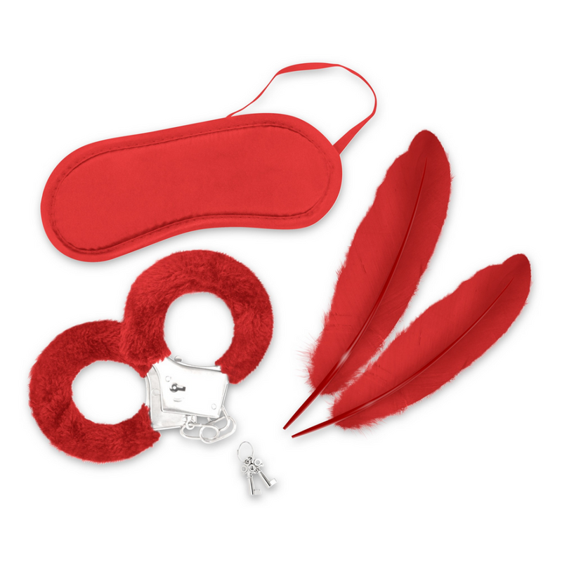 Rêve de l'Amant - Kit de Bondage de 4 Pièces pour Débutants - Rouge