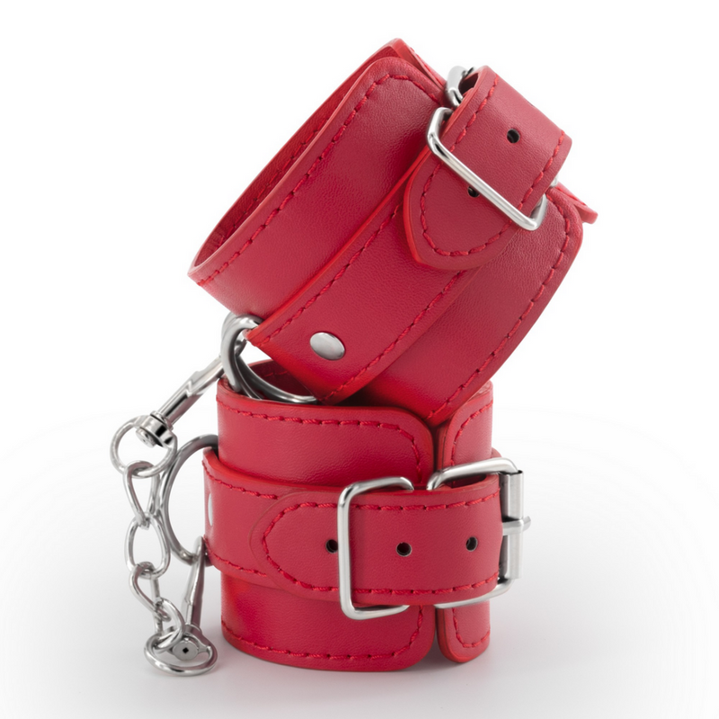 Bondage Love - Menottes en cuir - Rouge