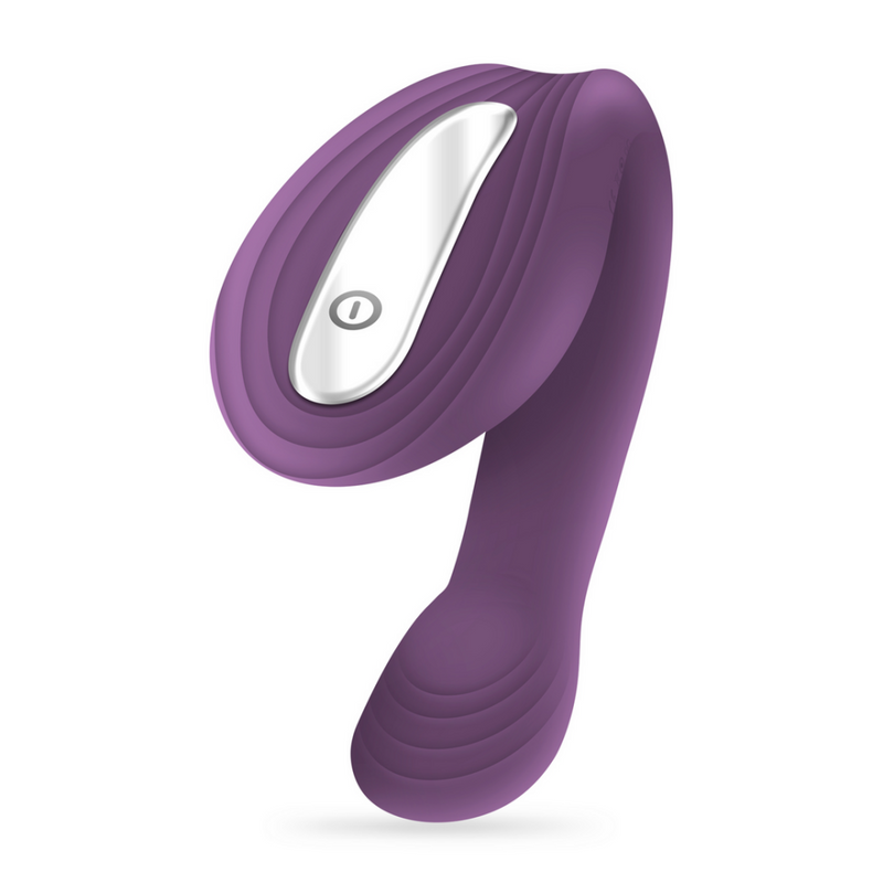 Pleasuriser - Rechargeable Vibrator with Waterbased Lubricant - 1.7 fl oz / 50 ml - Purple