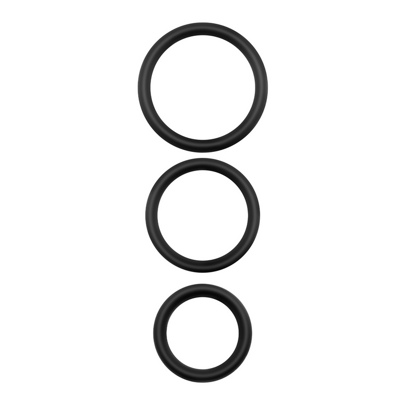 Bandoleros - Ensemble de Cockrings en Silicone - Noir