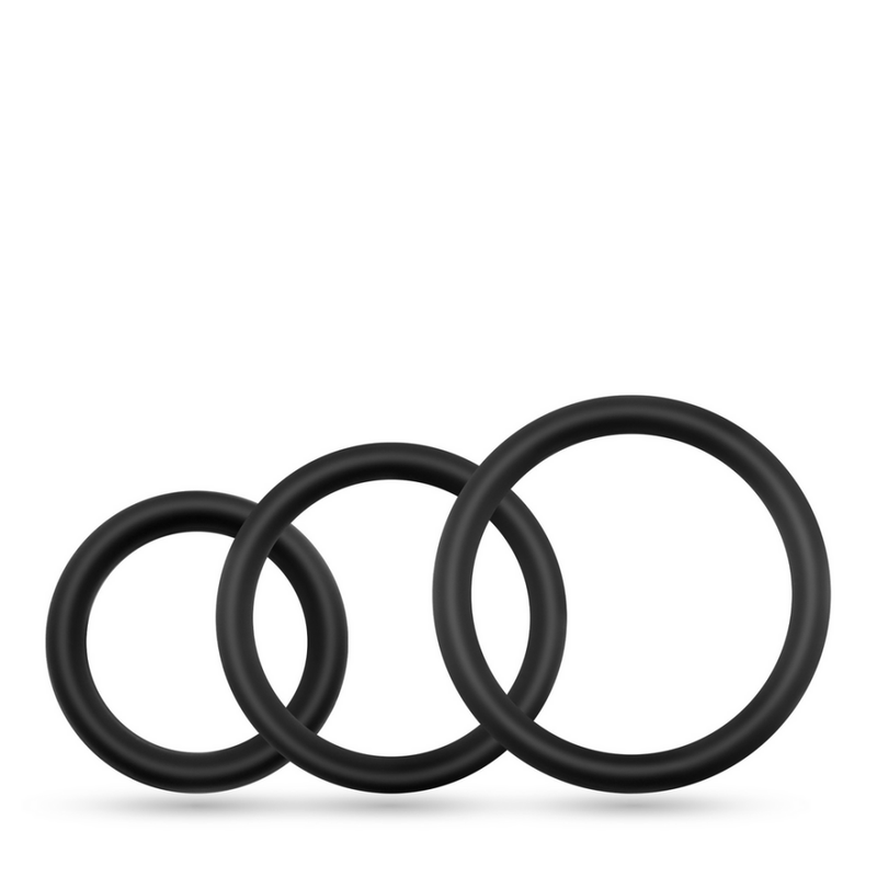 Bandoleros - Ensemble de Cockrings en Silicone - Noir