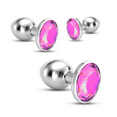 Bijou - Trio de plugs en bijou - 3 plugs en bijou - Rose