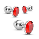 Bijou - Trio de plugs en bijou - 3 plugs en rouge