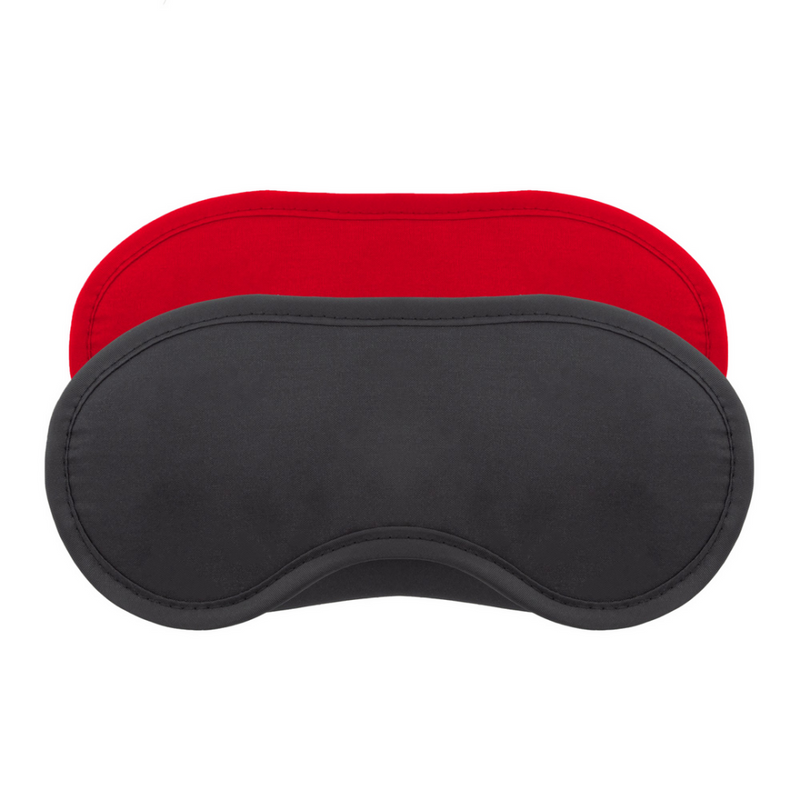 Masques en satin - Paquet de deux - Noir/Rouge